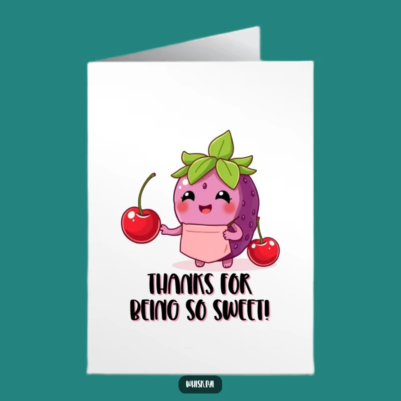 Free Printable Thank You Card: Berry Chef Funny Downloadable Gift