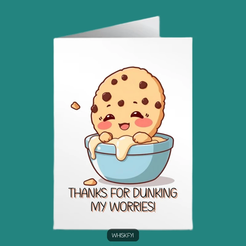 Free Printable Thank You Card: Cookie Dunk Funny Downloadable Gift