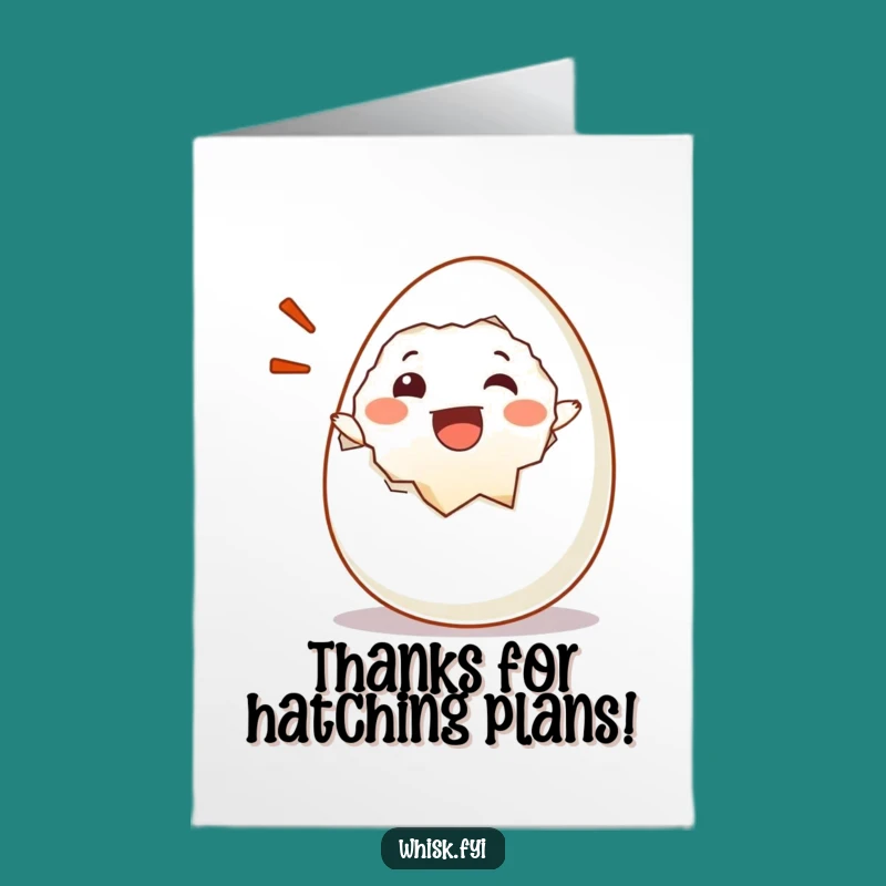 Free Printable Thank You Card: Egg Cracks Thanks, Funny Downloadable Gift