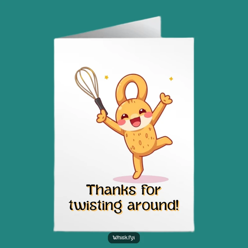 Free Printable Thank You Card: Pretzel Twist Funny Downloadable Gift