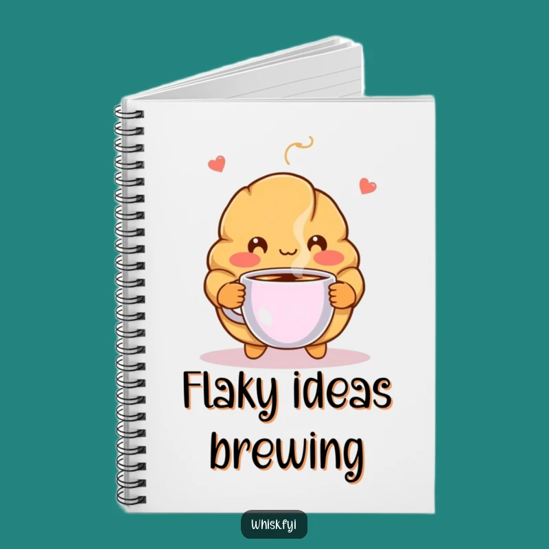Funny Blushing Croissant Notebook - Hilarious Journal for Warm Thoughts
