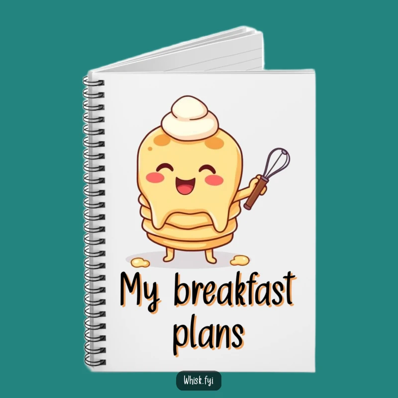 Funny Pancake Whisk Notebook: Jot Down Breakfast Ideas with Humor