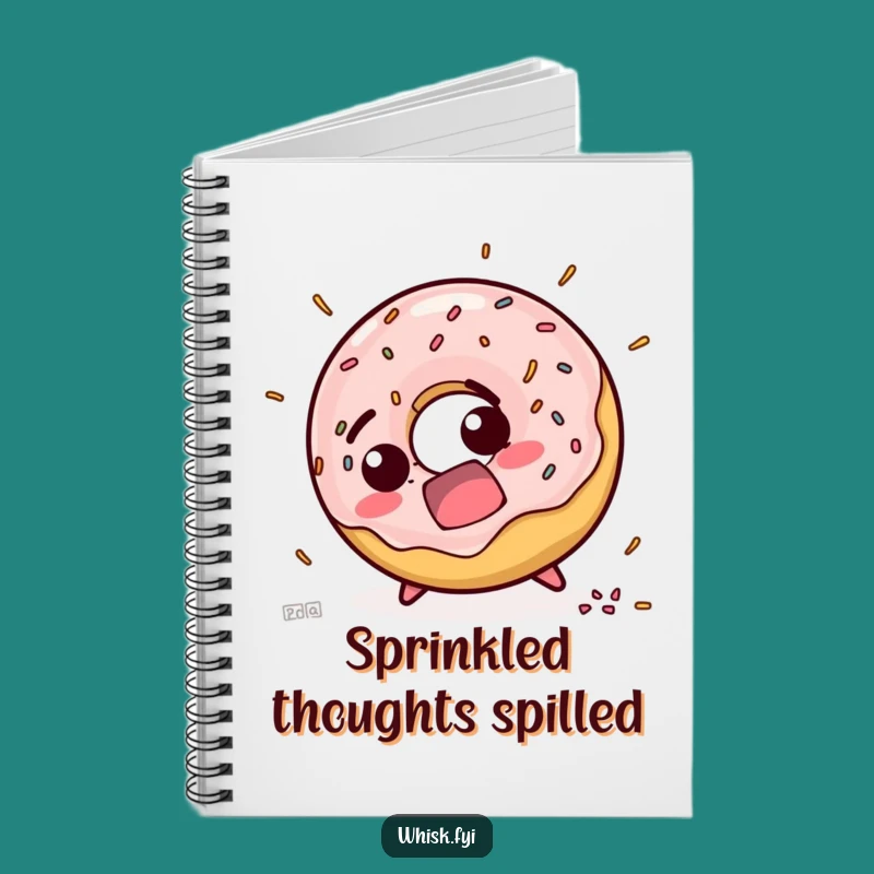 Funny Startled Doughnut Notebook - Hilarious Journal for Clumsy Thoughts