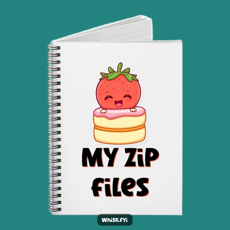Funny Strawberry Baker Notebook: Cheerful Fruit Zipping Cake Layers Journal Gift