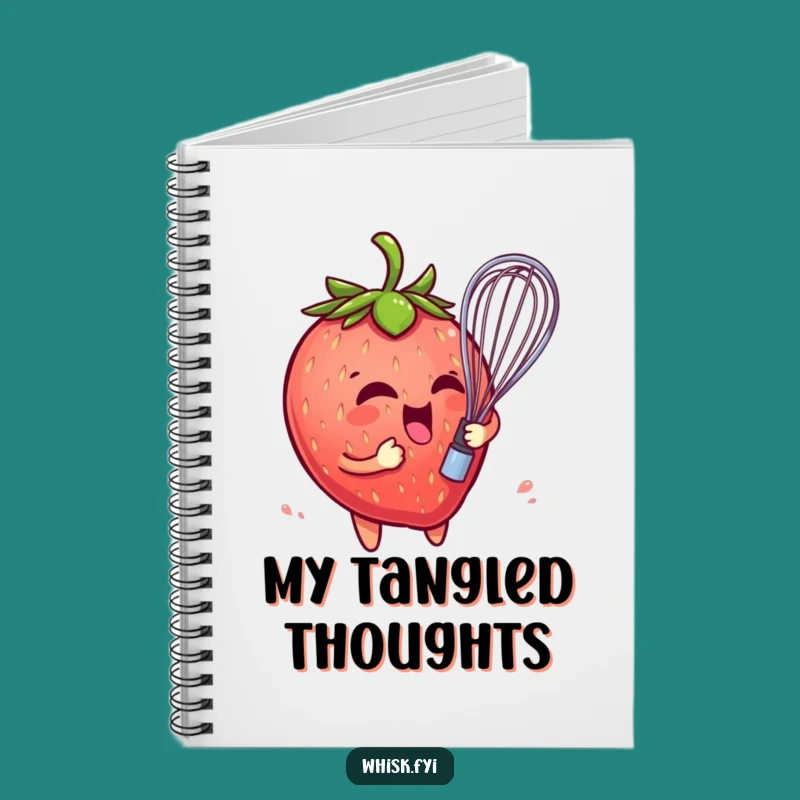 Funny Strawberry Whisk Notebook: Jot Down Ideas with Fruity Humor