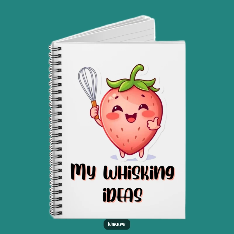 Funny Strawberry Whisk Notebook: Jot Down Sweet Recipes