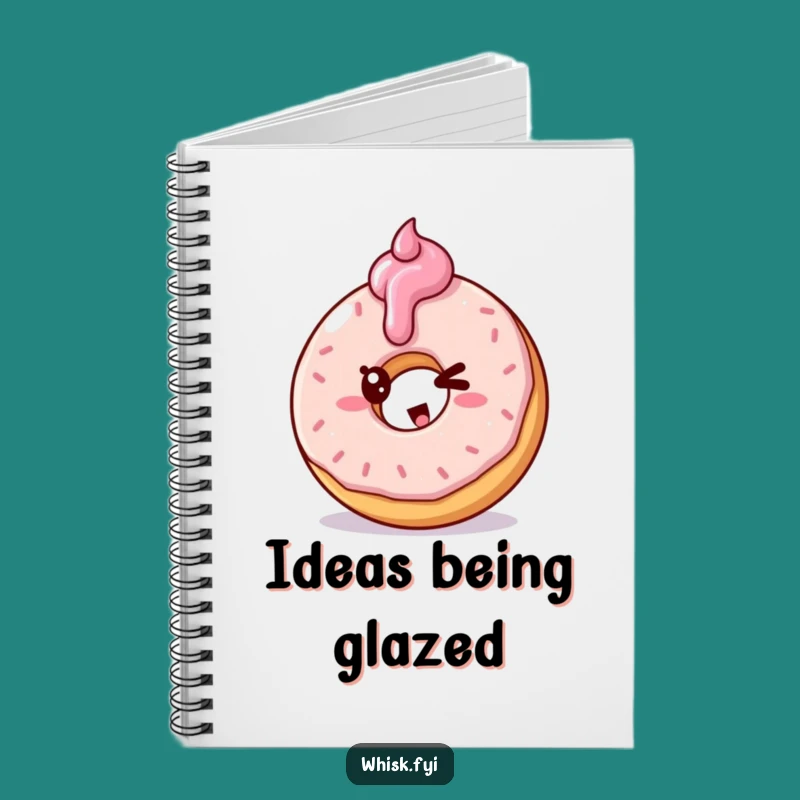 Funny Doughnut Frosting Notebook - Mischievous Pastry Journal Gift