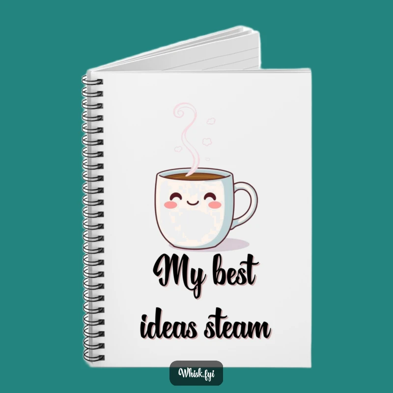 Funny Kawaii Notebook: Cheerful Steam Mug for Daily Notes