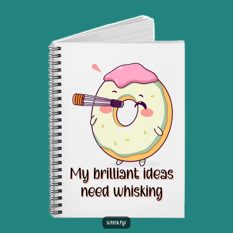 Funny Donut Whisk Nose Balance Notebook: Jot Down Ideas with Delightful Baking Humor