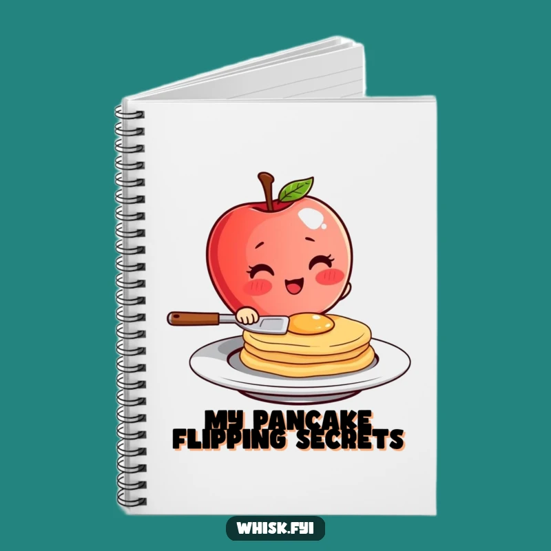 Funny Apple Pancake Notebook - Creative Breakfast Journal Gift