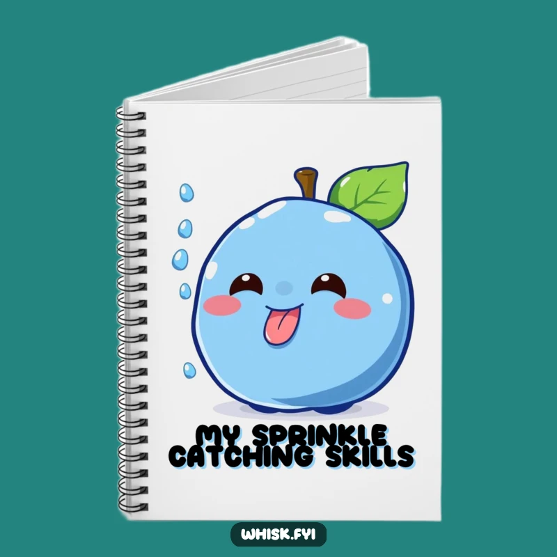 Funny Blueberry Sprinkle Notebook - Creative Dessert Journal Gift