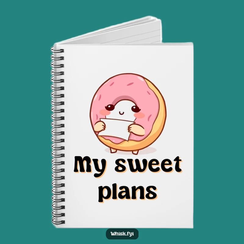 Funny Donut Folding Parchment Notebook: Baker Character Journal Gift