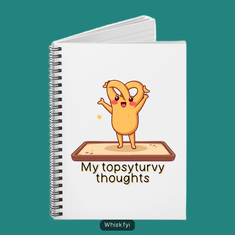 Funny Pretzel Handstand Notebook: Jot Down Baking Ideas, Perfect Funny Gift for Planners