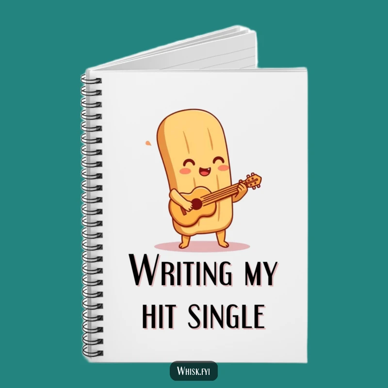 Funny Baguette Guitar Notebook: Jot Down Melodies, Perfect Funny Gift for Songwriters