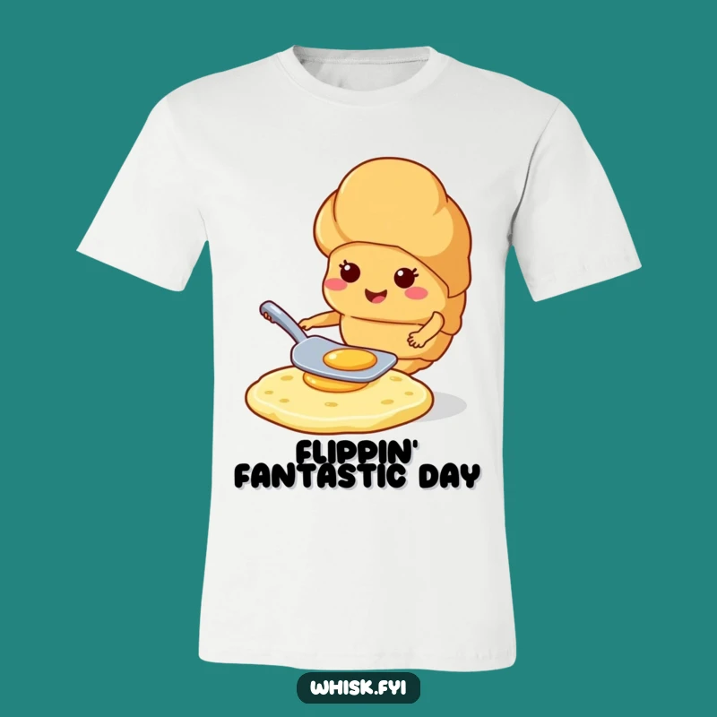 Funny Croissant T-Shirt: Expert flipper, a delicious and funny gift for foodies.