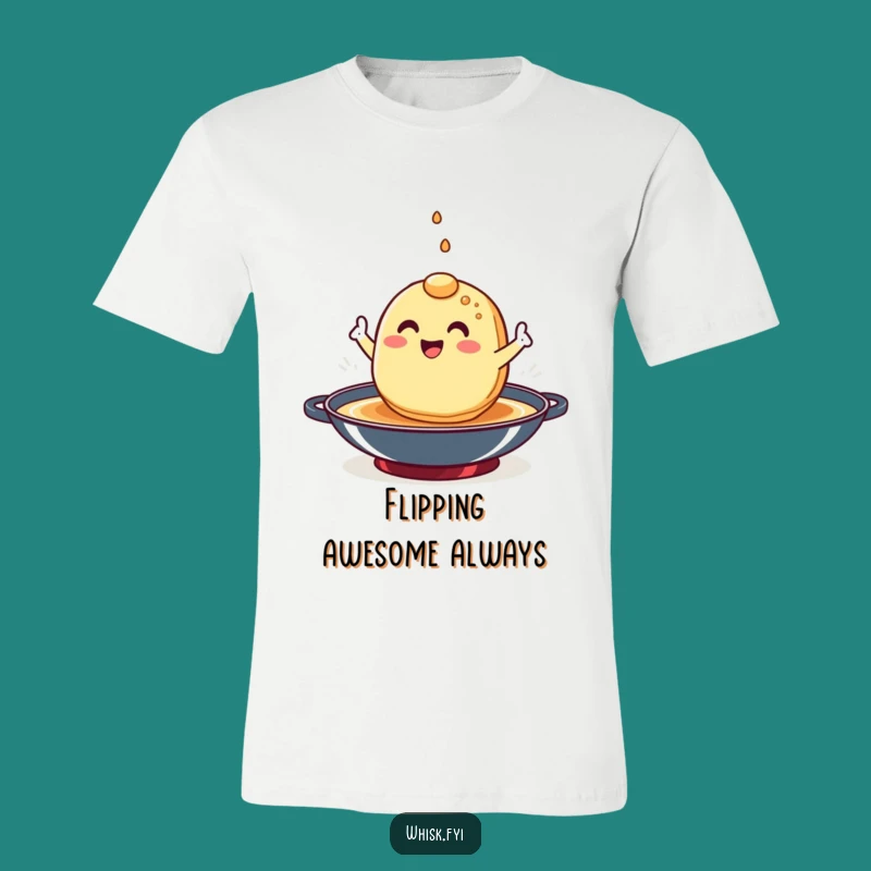 Funny Pancake Flip T-Shirt - Hilarious Breakfast Tee Gift