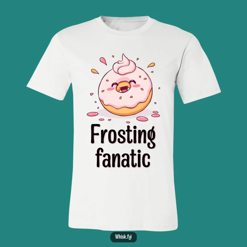 Funny Kawaii Donut T-Shirt - Joyful Frosting Splatter Tee