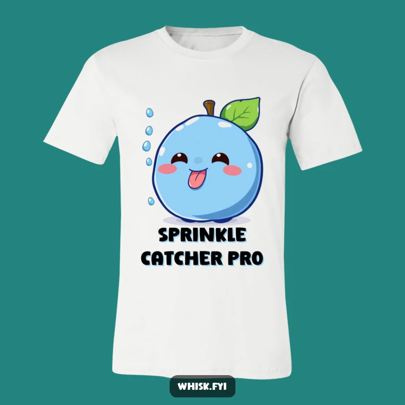 Funny Blueberry Sprinkle Catch T-Shirt - Cheerful Dessert Humor Tee