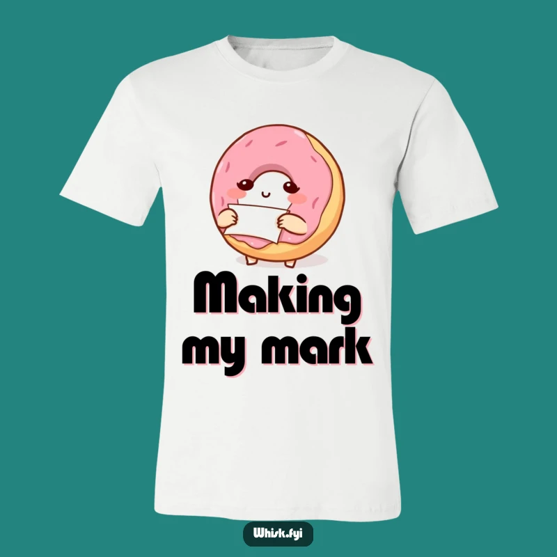 Funny Donut Folding T-Shirt: Determined Baker Character Tee Gift
