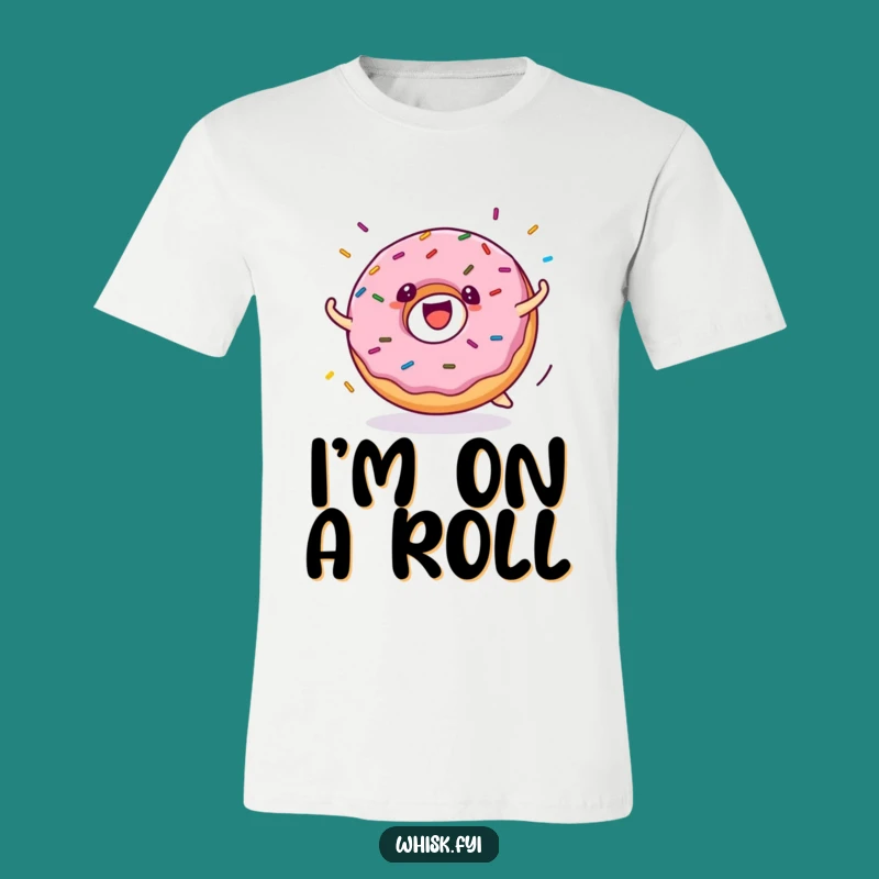 Funny Donut Rolling T-Shirt: Exciting Sprinkle Design, Perfect Funny Gift for Foodies