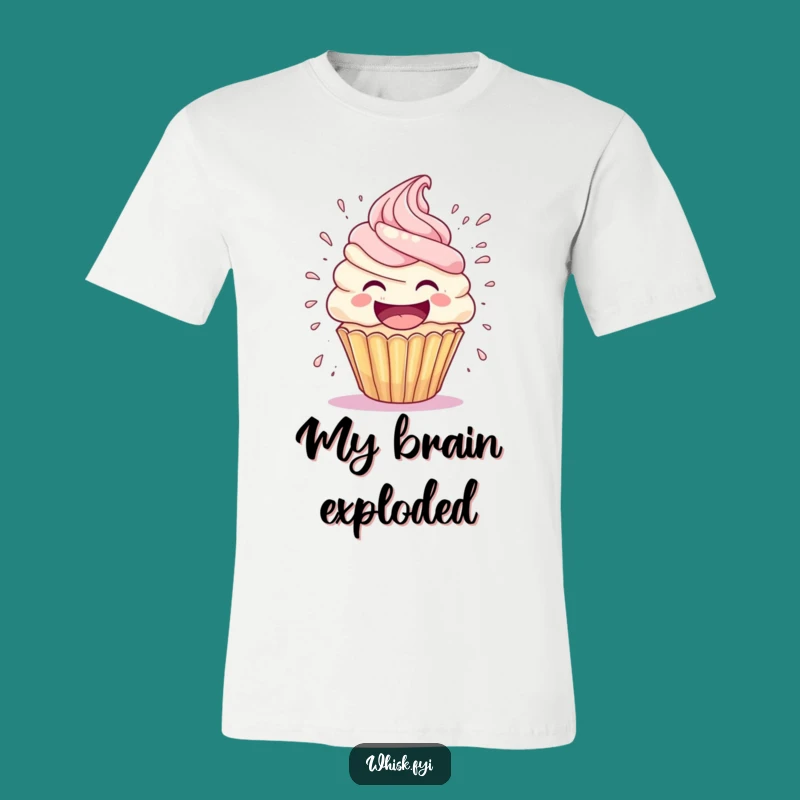 Funny Cupcake Explosion T-Shirt: Frosty Fun Design, Perfect Funny Gift for Foodies