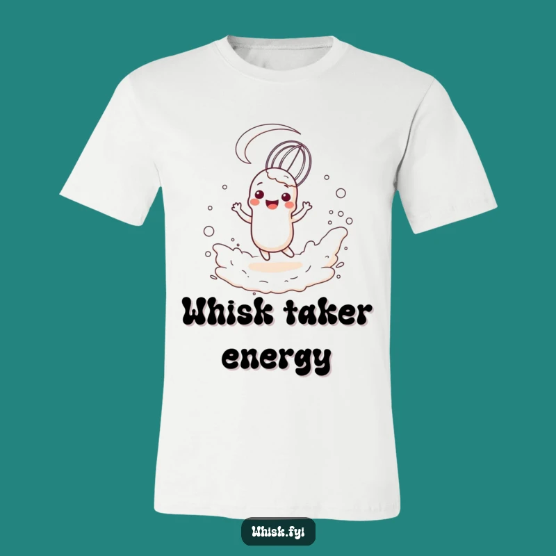 Funny Whisk Flour Dance T-Shirt: Playful Chef Character Tee for Bakers