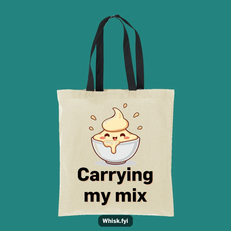 Funny Batter Bowl Tote Bag - Enthusiastic Baking Carryall
