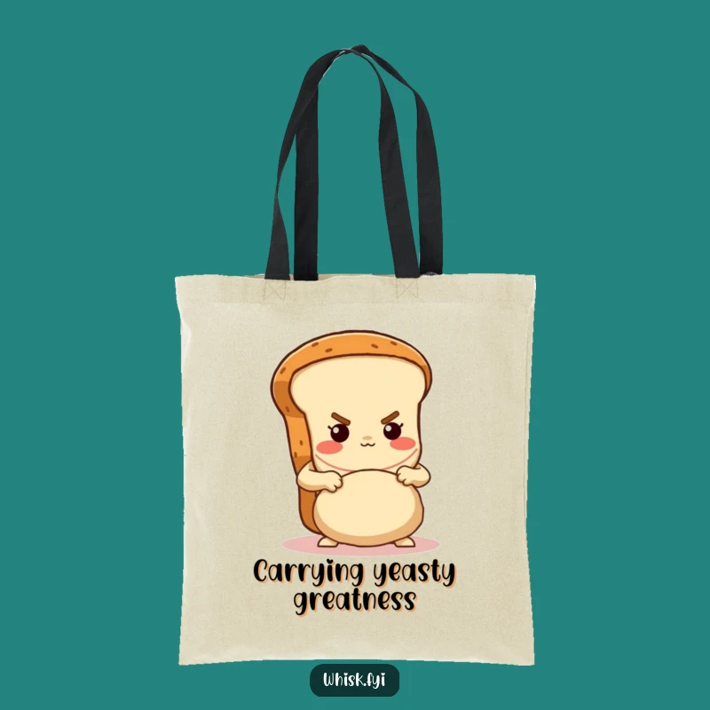 Funny Bread Loaf Tote Bag - Practical Baker's Humor Accessory