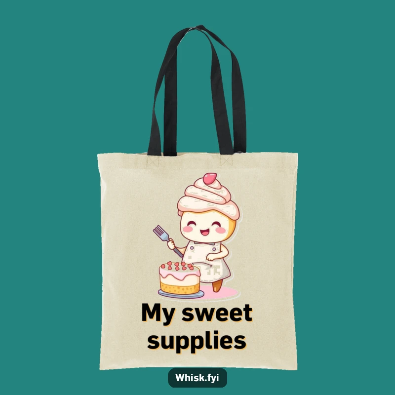 Funny Cupcake Decorator Tote Bag: Baker's Carryall, Great Gift