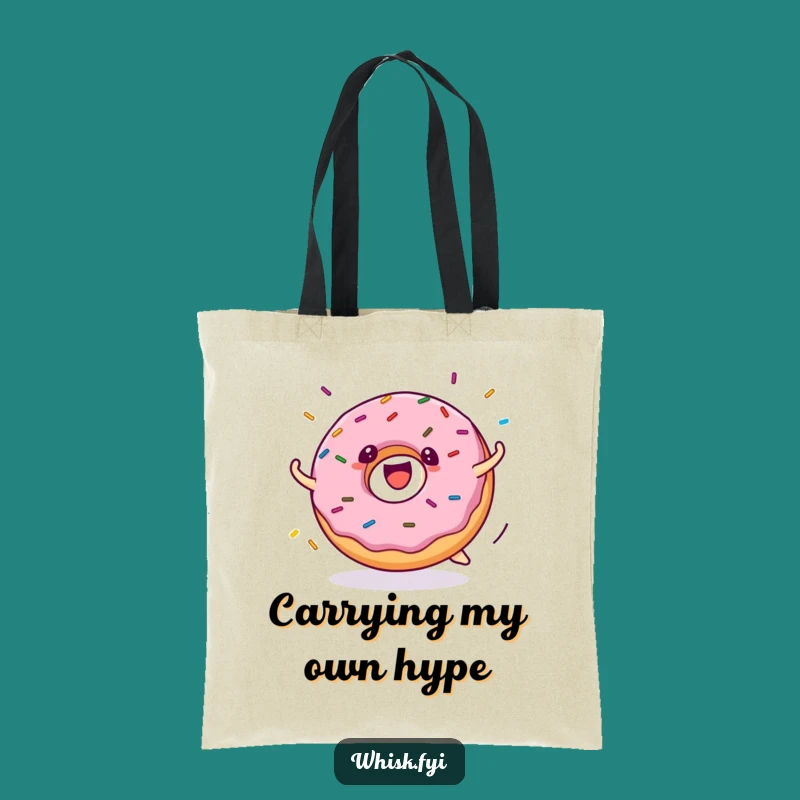 Funny Donut Rolling Tote Bag: Carry Excitement, Perfect Funny Gift for Shoppers