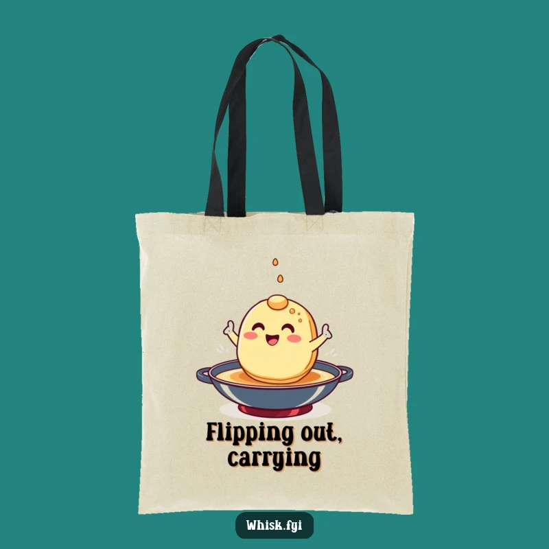 Funny Pancake Flip Tote Bag - Hilarious and Practical Breakfast Gift