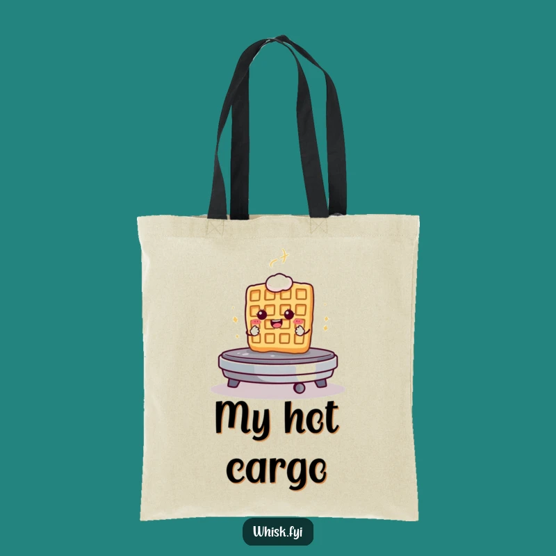 Funny Waffle Griddle Tote Bag A Reusable Breakfast Gift