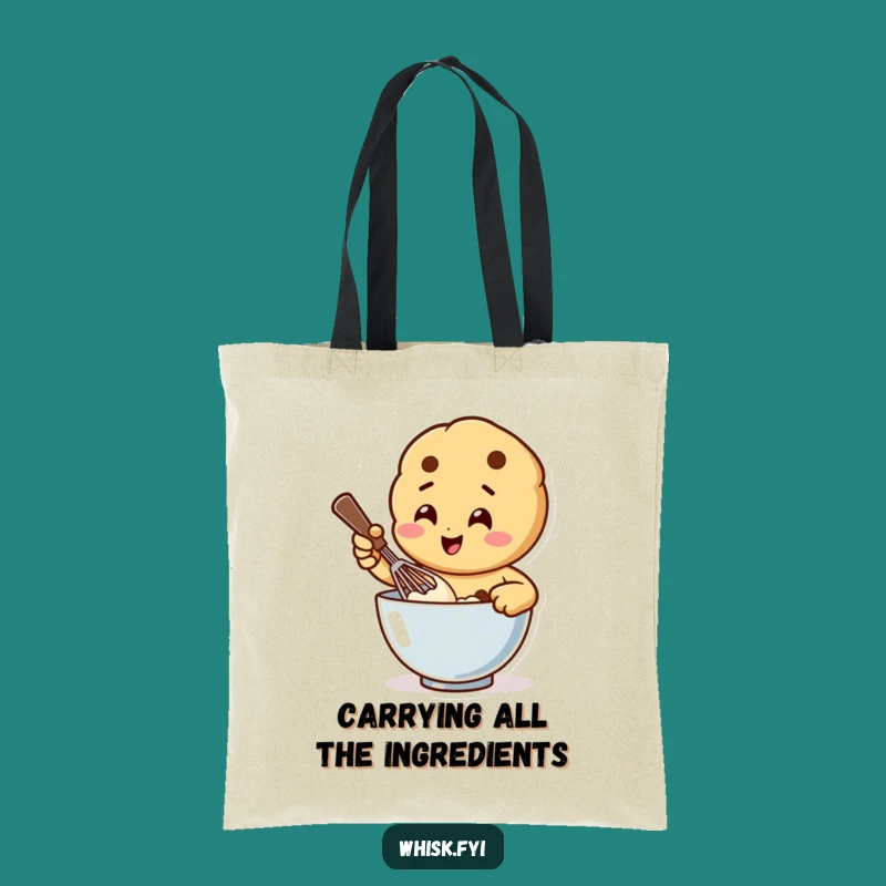 Funny Whisking Cookie Tote Bag: Carry Your Baking Essentials Hilariously